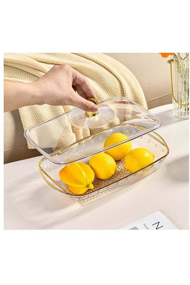 1 Pack Fruit Bowl Fruit Dish Fruit Bowl Fruit Candy Sanck Bowl Desert Bowl With Lid