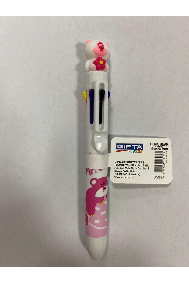 8 Colors Bear and Strange Animal Head 8 Colors Ballpen Multicolor Ballpen