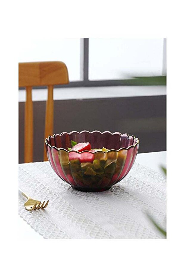 Nordic Modern Design Phnom Penh Glass Bowl Purple 15.3x15.3x7.6cm