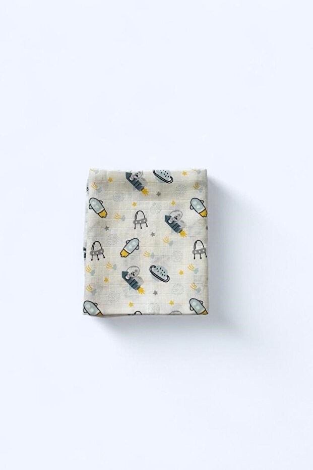 غطاء وبطانية موسلين منقوشة - 5