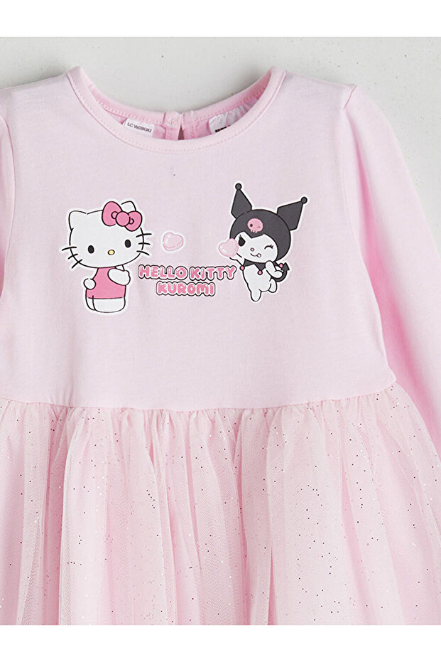 Shining Store'dan Işıltılı Seçimler | Hello Kitty Baskılı Kız Çocuk Elbise - 5