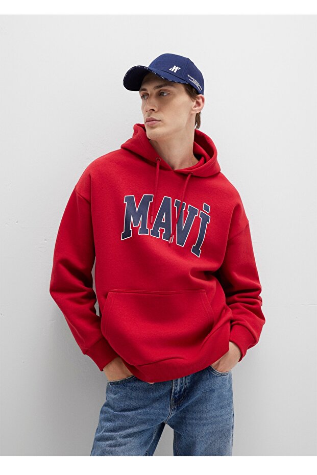 Oversized (Wide Cut) Sweatshirt with Logo Print