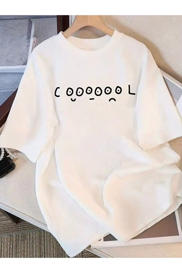 Cool Printed Oversize Unisex Women/Men's Crew Neck T-Shirt