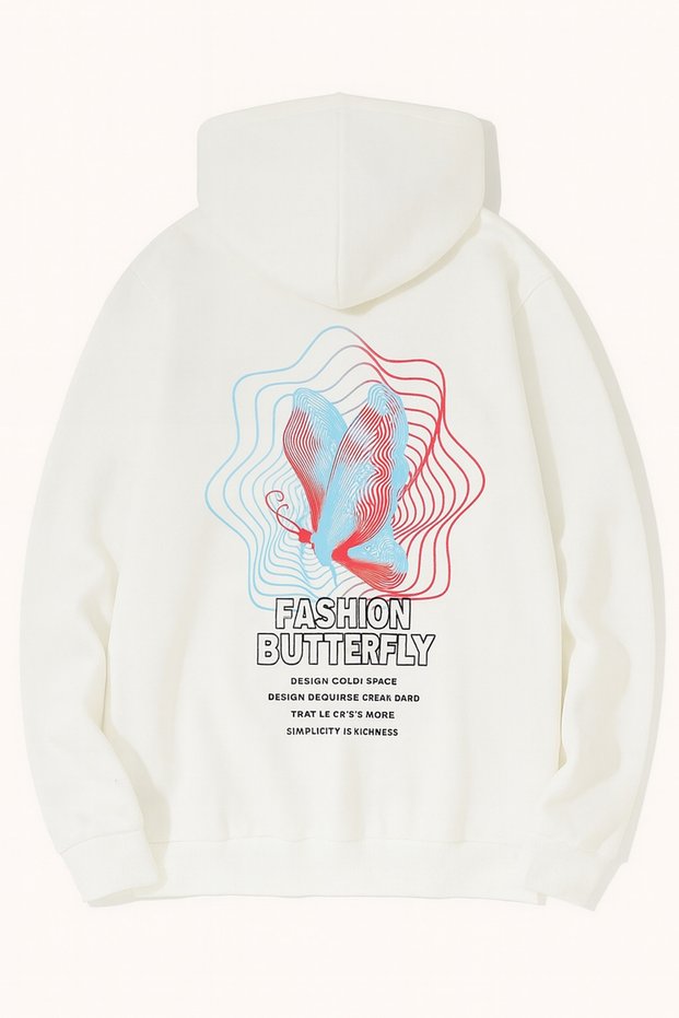 “Trend Oversize Hooded Sweatshirt - Comfortable 3 Thread Fabric, Colorful Printed Unisex”