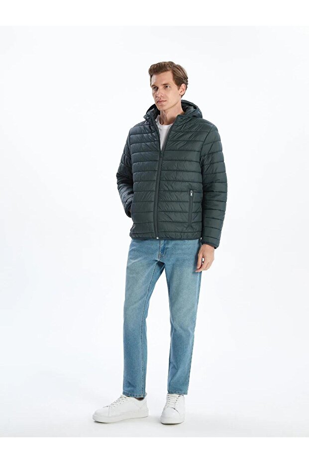 Lcwaikiki Standard Fit Hooded Men's down Jacket (W5)
