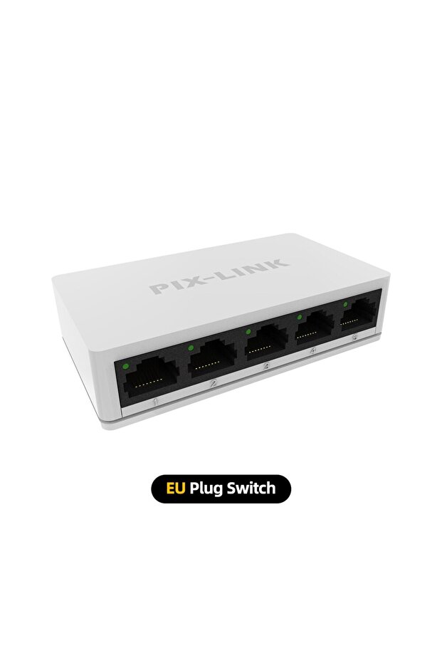 SW05-EU PIX-LINK SW05 Network Switches 5V Mini Ethernet 5 Port No-LEDs 10/100Mbps Fast Wired Network - 1