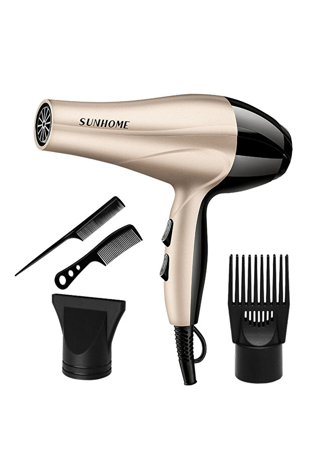 5-Piece Professional Hair Dryer,1800W Negative Ionic Fast Dry Low Noise Blow Dryer