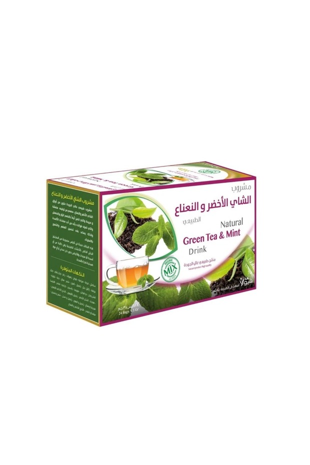 مشروب الشاي الأخضر بالنعناع 24 باكت