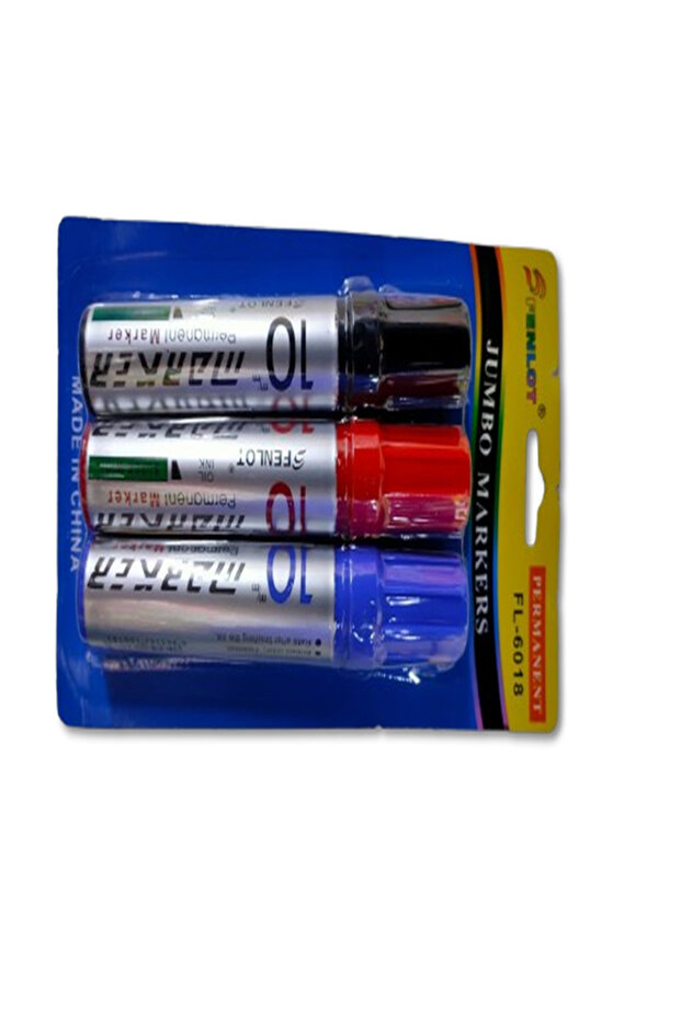 Permanent Jumbo Chisel Tip Multi-Surface Waterproof Marker (Black, FL-6018)