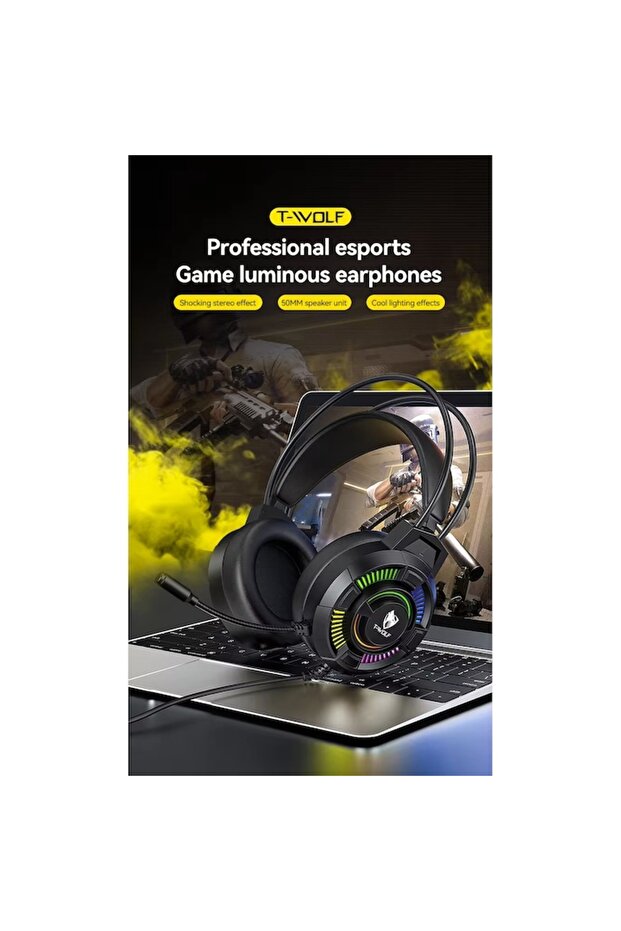 Gaming Headset with Adjustable Microphone - 3