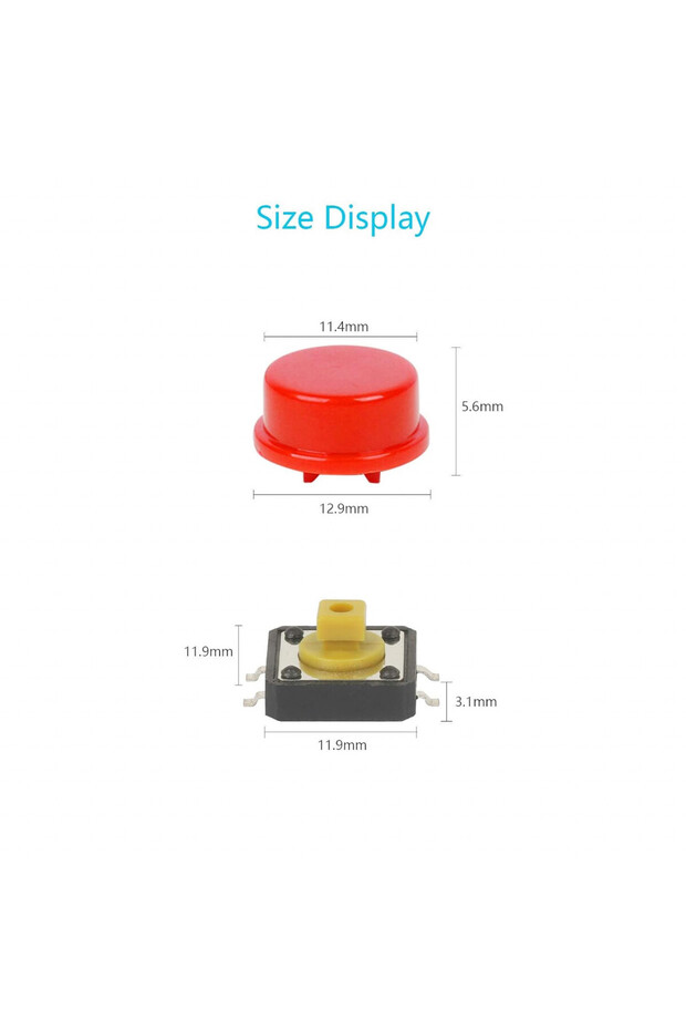 switch button set, plastic/metal, multicolor, 80 pieces - 3