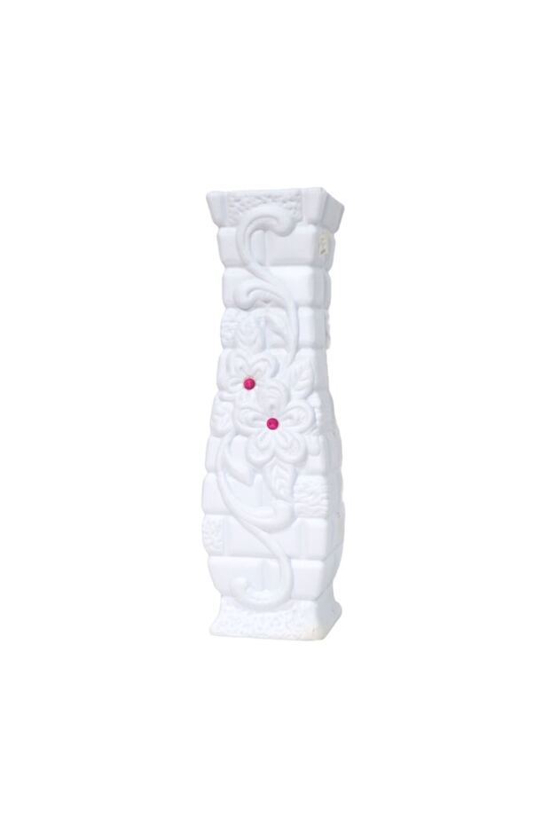 White Vase with Pattern, 60 cm - 3