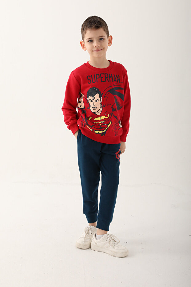 طقم بدلة رياضية حمراء للأولاد - 2