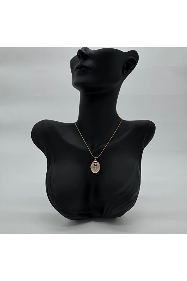 Steel Gold Chain Detailed Arya Necklace - Gold