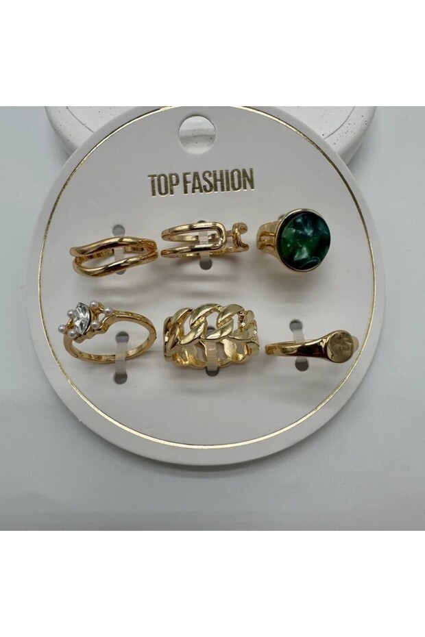 Gold Bijouterie Ring Set 3 - Gold