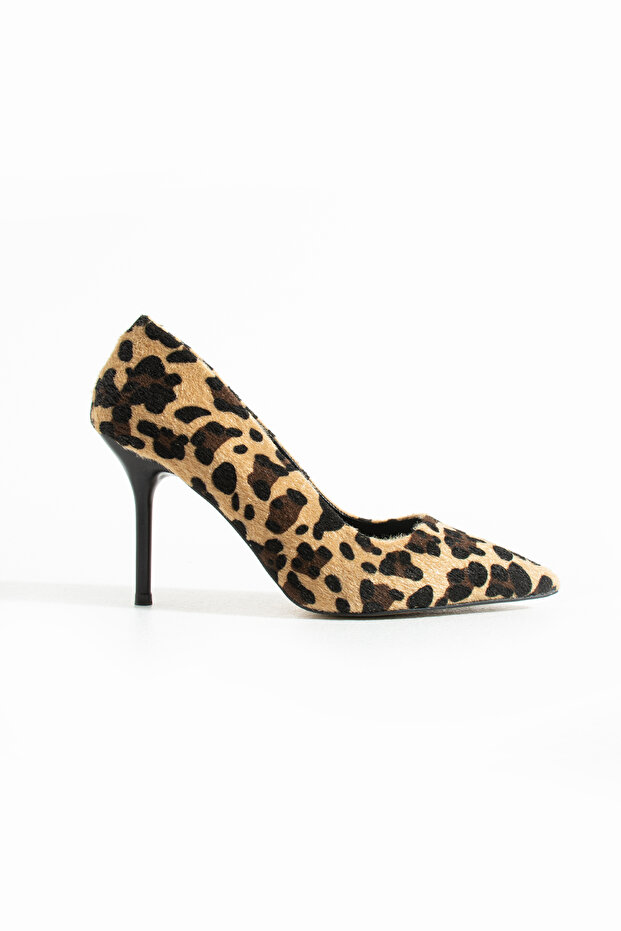 Leopar Desenli Kadın Stiletto | İnce Topuklu, Şık, Zarif, Özgüvenli, Modern Ayakkabı - 5