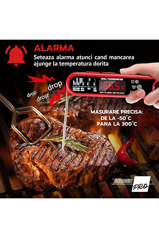 Digital Cooking Thermometer with Wire Sensor, High Accuracy - 6