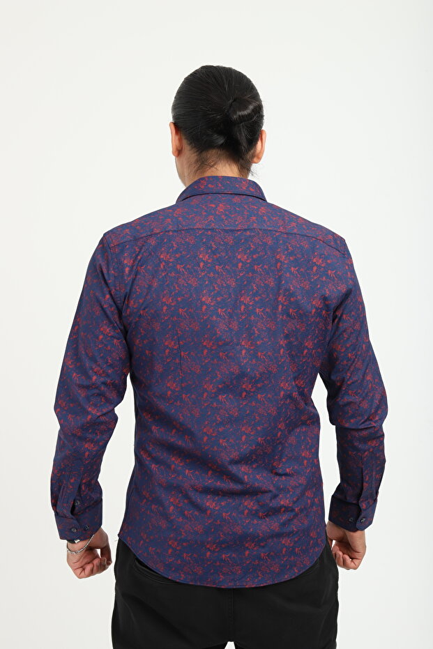 Slim Fit Baskılı Gömlek - 2