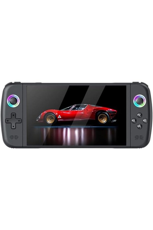 M27 Handheld Game Console – 7-inch IPS Screen, 64GB TF Card, 30+ Emulators, RGB Joystick Lights, 3