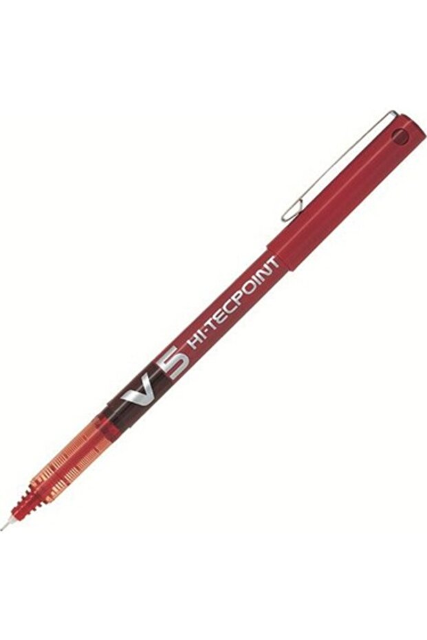 قلم V5 Hi-tecpoint ذو رأس إبرة 0.5 ملم - أحمر