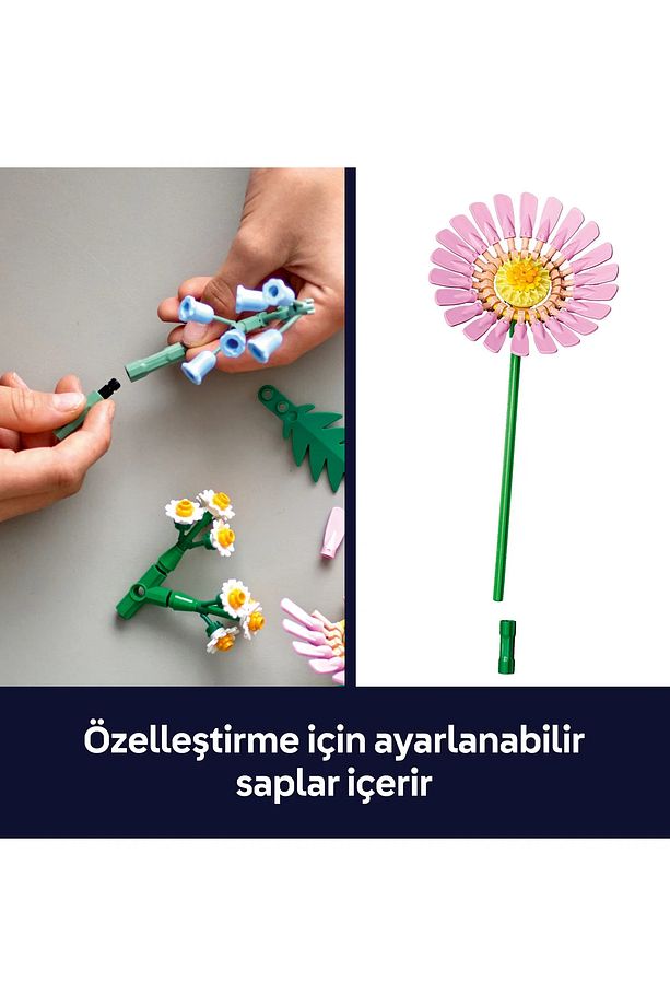 ® Botanicals Küçük Sarı Buket 10347 - 9+ Yapay Çiçekler İçeren Çiçek Buketi Yapım Seti (373 Parça) - 9