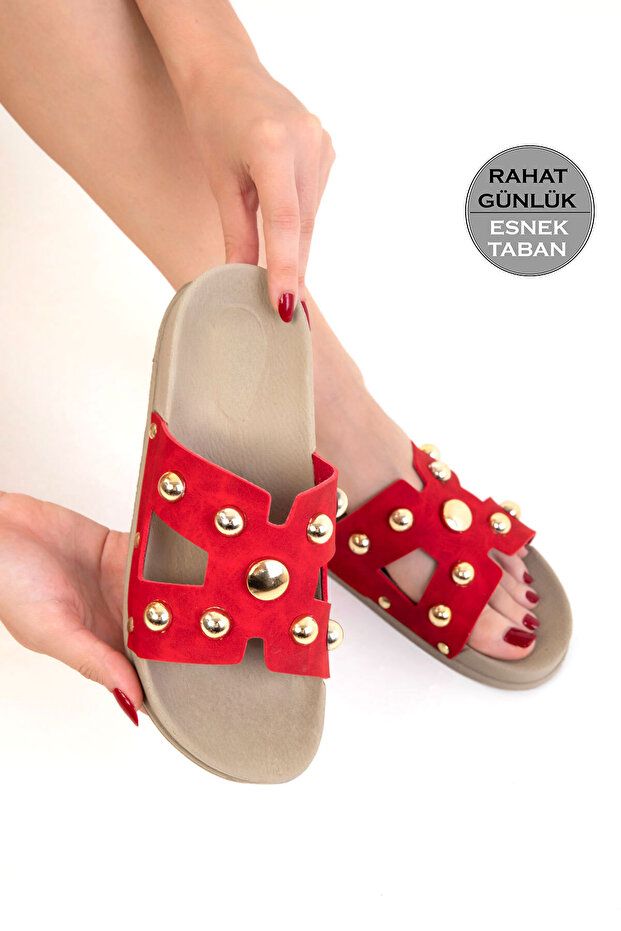 Papuci roșii pentru femei 20661 - 1