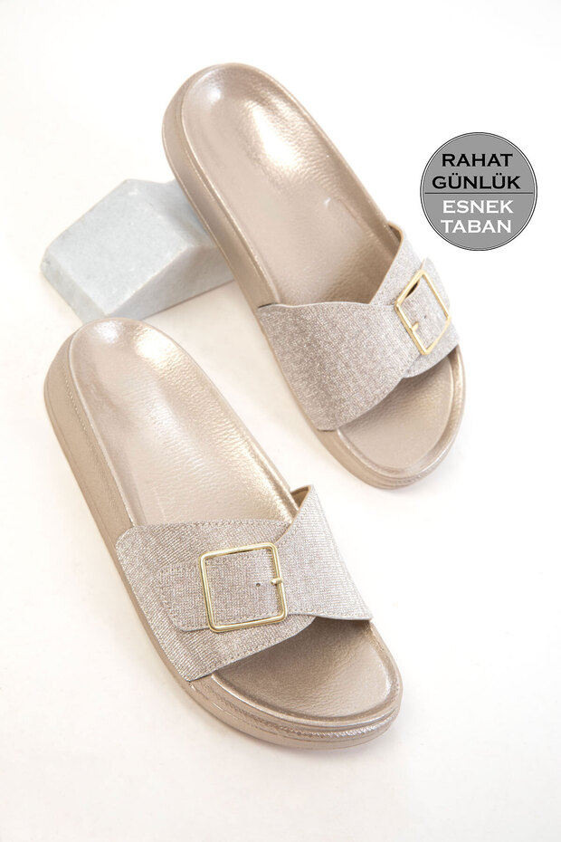 Arany matt női papucs 20796 - 1