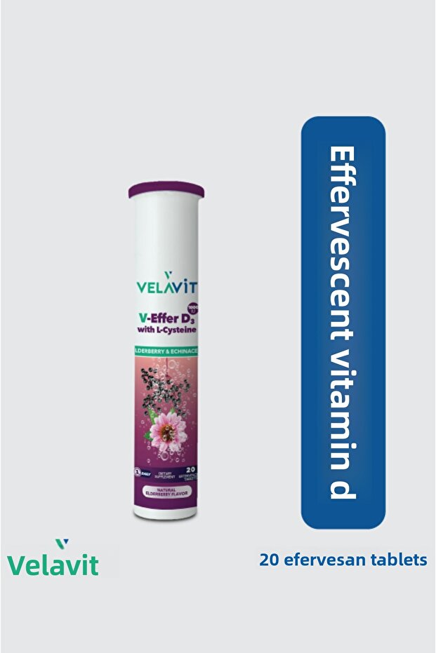 V-Effer D3 with L-Cysteine 20 Effervescent Tablets - 1