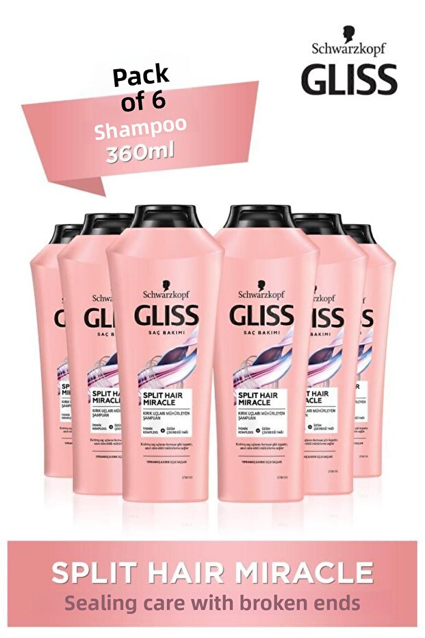 Split Hair Miracle - 360 Ml x 6 Shampoo