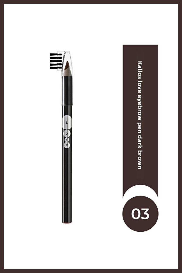 Kallos Love Eyebrow Pencil - Dark Brown 03