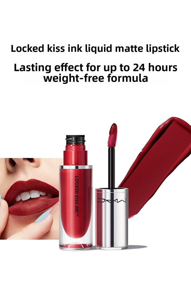 Mac Locked Kiss Ink 24h Liquid Matte Lipstick - Poncy - 4ml -773602646159-