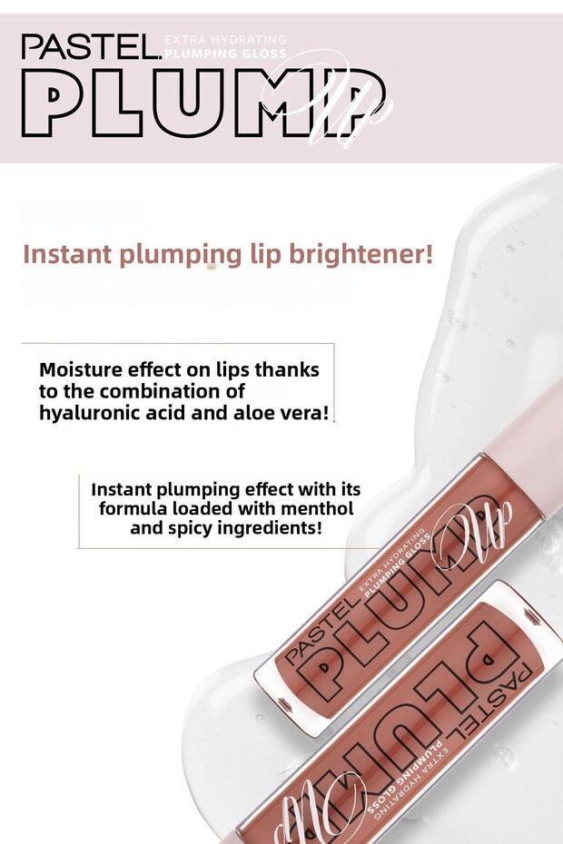 205 Model Plump Up Extra Hydrating Gloss - Plumping Lip Gloss, Just Natural - 5