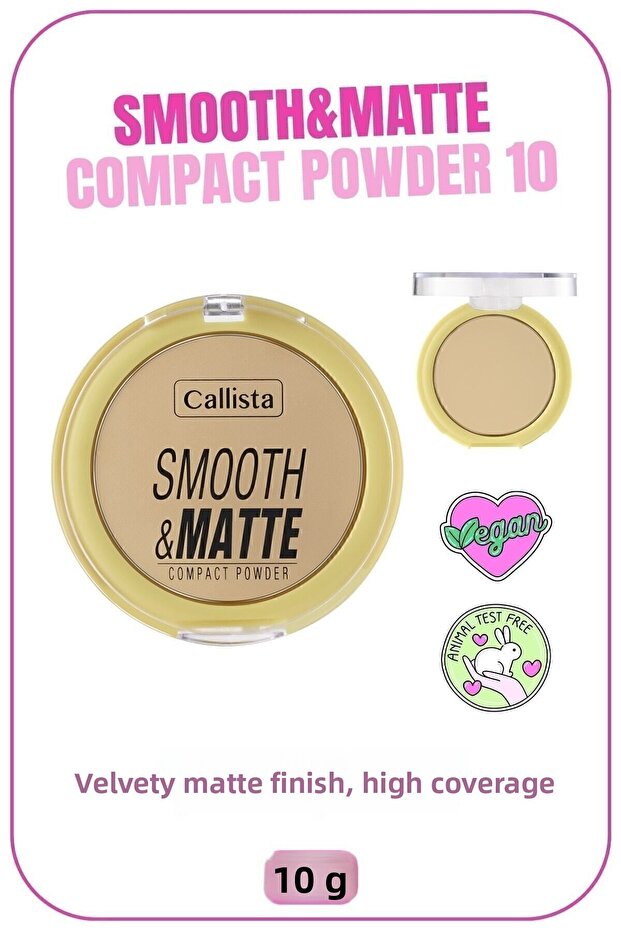 Smooth Matte Compact Powder Matte Look Powder 10 Natural Beige