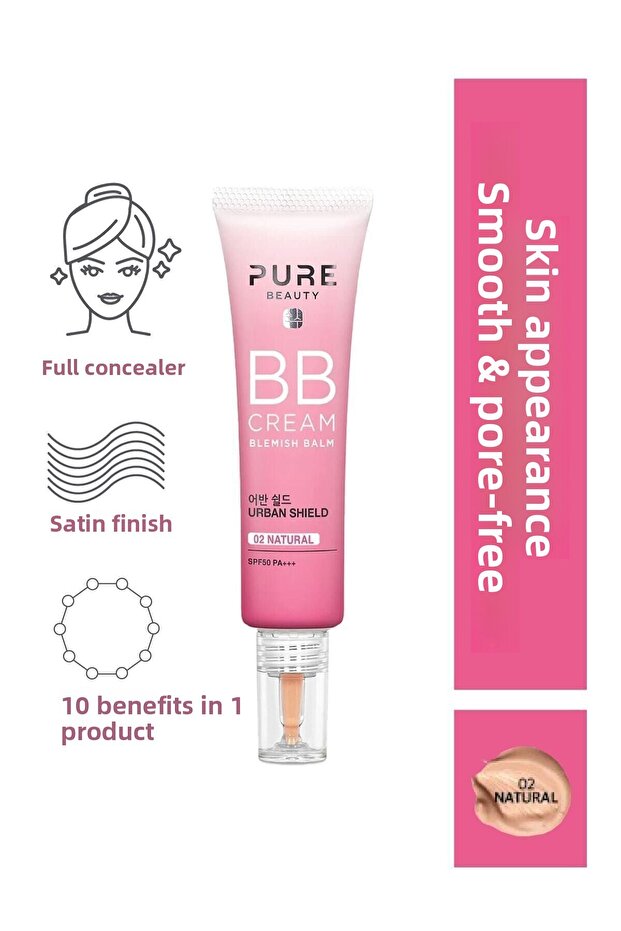 Bb Cream That Conceals Pores and Color Imperfections Spf50 Pa+++ Natural 30 ml