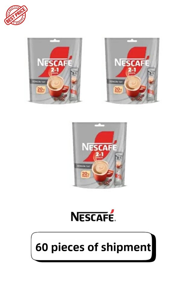 2 in 1 - 3 Packs of 20 60 Single Bags Coffee