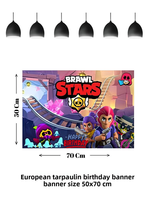 Brawl Stars Themed Birthday Banner
