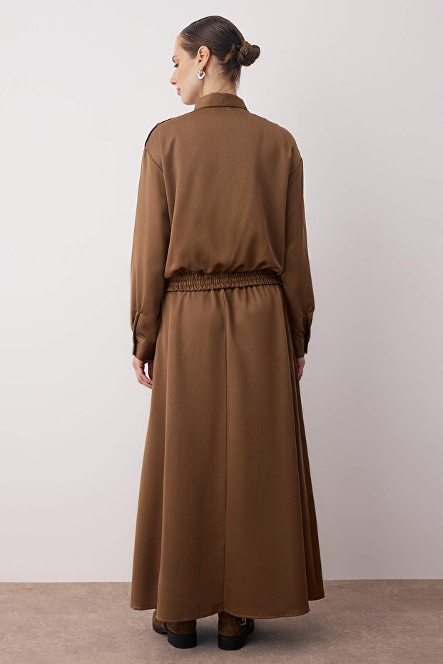 Haki Oversize Cep Detaylı Dokuma Alt - Üst Takım TCTAW26US00035 - 5