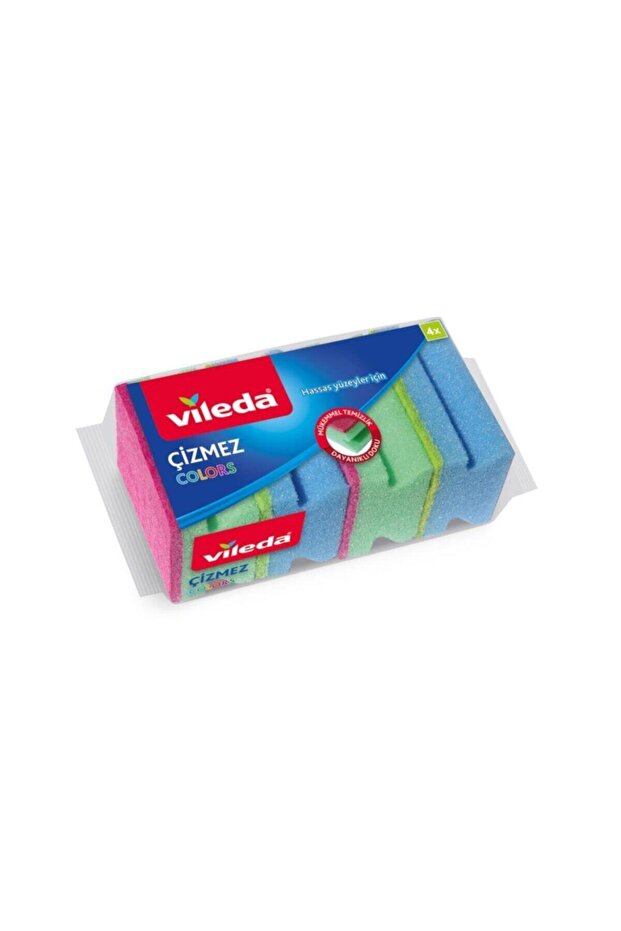 إسفنجة ألوان مضادة للانزلاق، عبوة من 4 قطع - 1