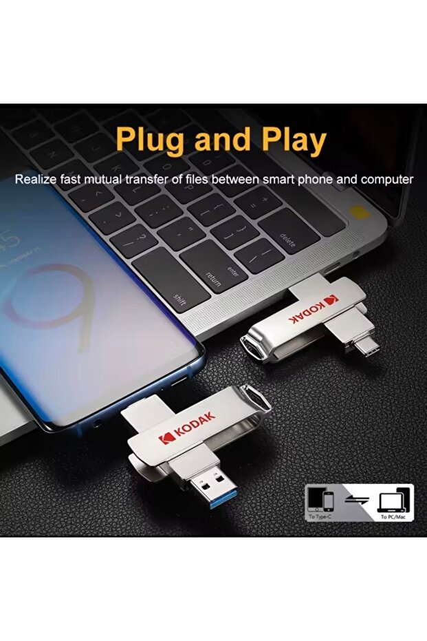 X203 450mbs Yüksek Hızlı 128gb.type-c Ve Usb 3.2 Type-c Girişli Tüm Cihazlara Iphone 15/16 Uygun - 7