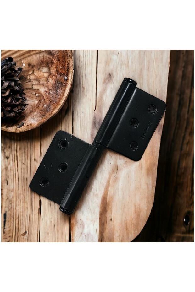 Güven İş Çelik Panel Yönsüz Kapı Menteşesi 12 cm Mat Siyah - 5