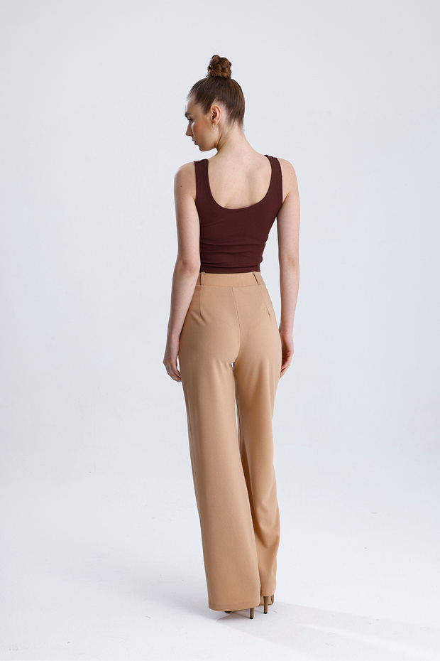 Oval Yaka Fitilli Büstiyer Crop - 6