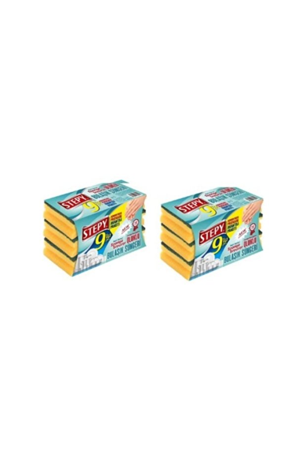 Corrugated Dish Sponge 9 Pieces X 2 PCS