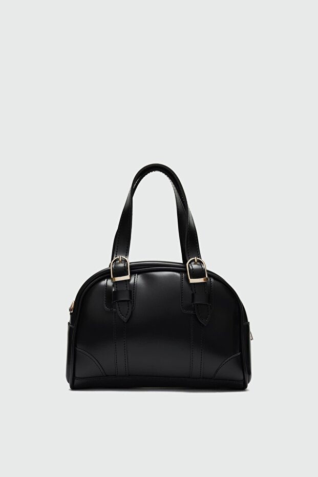 Peggy Oval Crossbody Bag Black