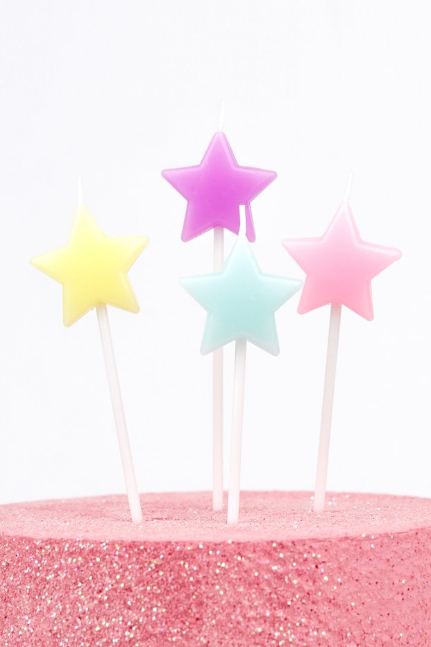 Multicolored 4 Star Candle