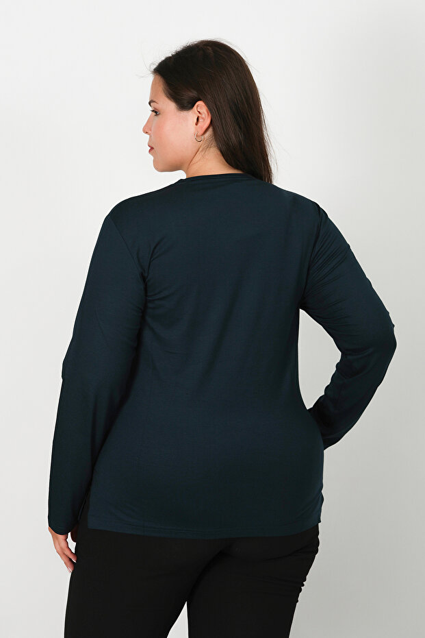 بلوزة قطن ممشط مرصعة - 6