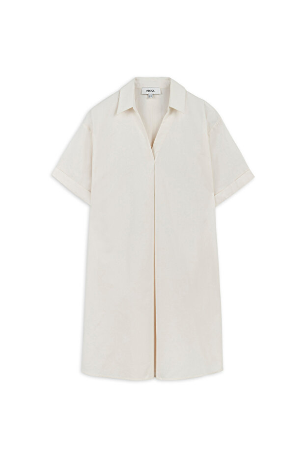 Gömlek yaka elbise - 3