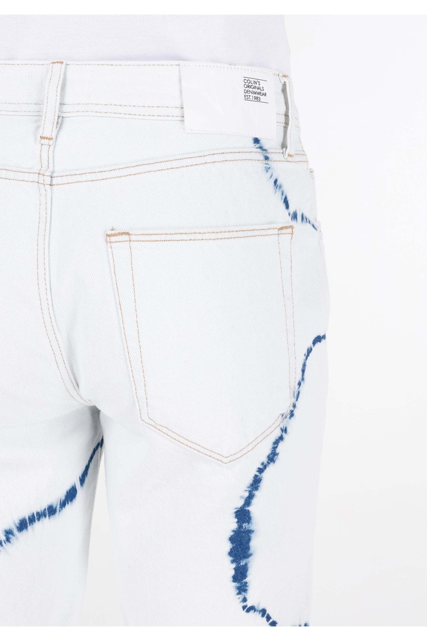 Regular Fit Orta Bel  Erkek Natural Jean Şort - 6