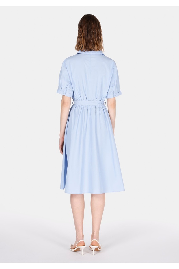 Regular Fit Kadın Mavi Elbise - 2