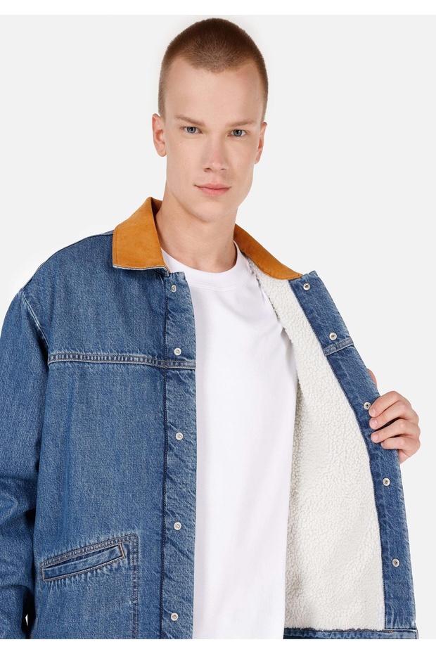 Regular Fit Erkek Mavi Ceket - 6