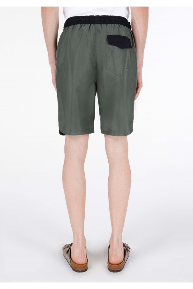 Slim Fit Erkek Yeşil Deniz Şortu - 2